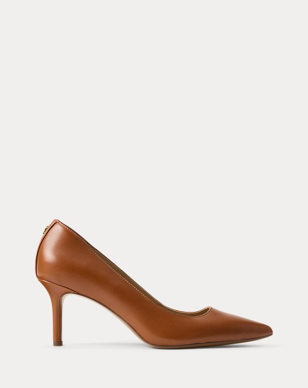 Lauren Ralph Lauren Leather Pointed-Toe Pumps in Brown Sz 7.5